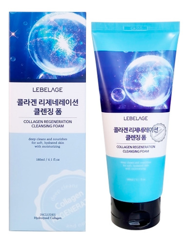 Espuma Limpiadora Facial Coreana Regeneradora De Colágeno