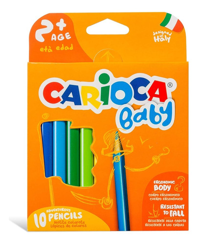 Carioca Baby Lapices Triangulares  - 10 Colores