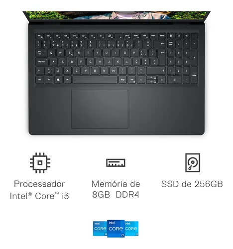 Notebook Dell Inspiron I15 Intel Core i3 -1215U (12ªGeração), 8GB