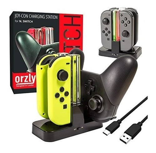 Orzly Nintendo Switch Joy Con Base De Carga, Estacion De Car