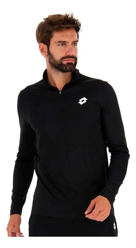 Poleron Deportivo Hombre Lotto - Msp Hz Negro