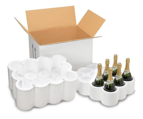 Cajas Envíos Botellas De Champaña - Para 12 Botellas -4/paq