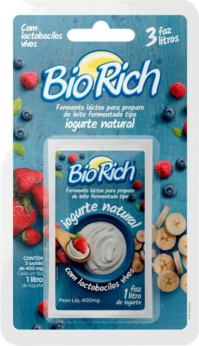 !!! Fermento Bio Rich® Iogurte Natural 10 Unidades