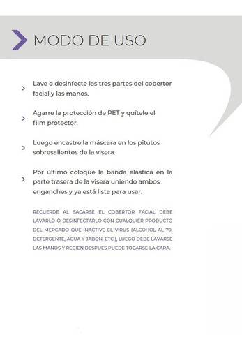Imagen 8 de 10 de Set X 2 Máscara Protector Facial Barbijo Tapaboca Validado