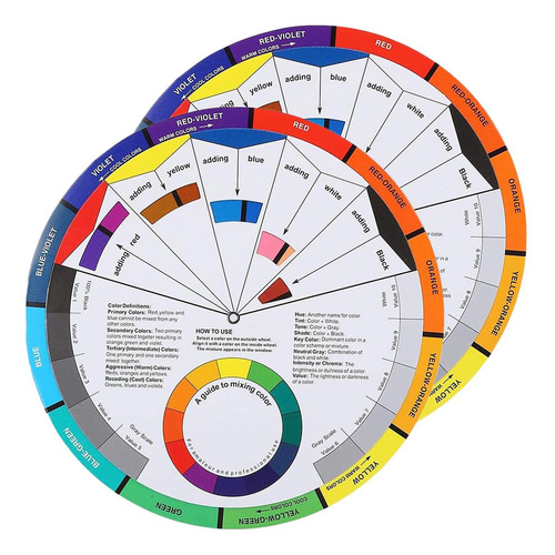 Tabla De Teoría Del Color, Mxcrx-002, 2 Pzas, 118 Colores, Ø
