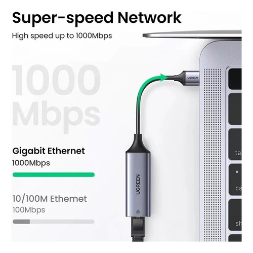 Adaptador Usb 3.0 A Rj45 Gigabit Lan Ethernet 1,000 Mbps Red