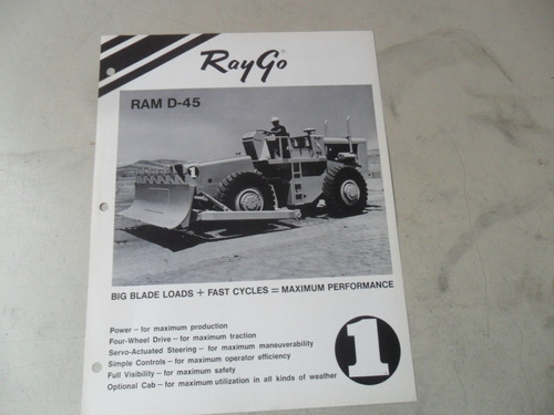 Catalogo Folleto Maquinaria Tractor Ray Go Ram D45 Pala