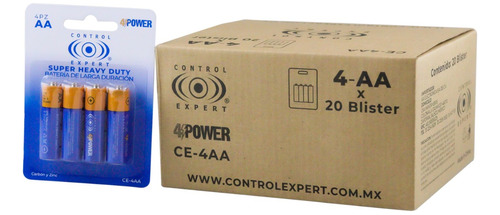 Pila Bateria Aa Control Expert 1.5v 4 Piezas Caja 20 Paquete