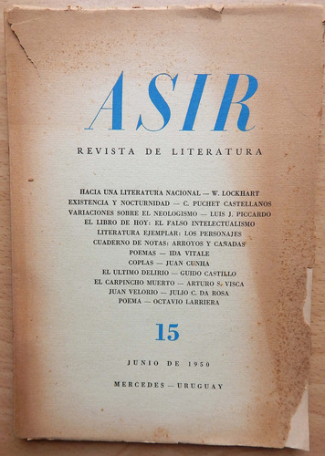 Asir Revista De Literatura Año 1950