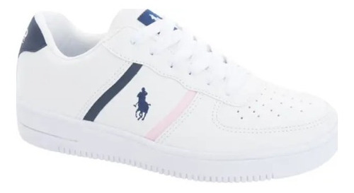 Tenis Casual Urbano Hpc Polo 222 Blanco Original Dama