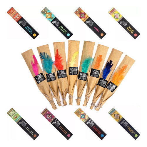 Set 4 Inciensos Tribal Soul 60grs 40 Sticks. Aromas Surtidos