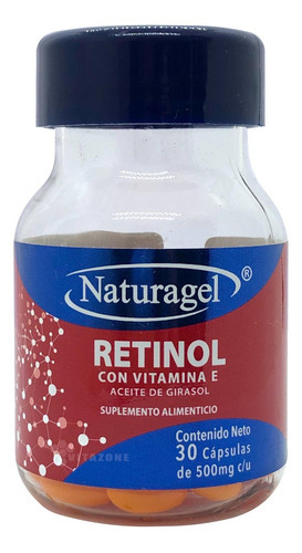 Retinol Con Vitamina E 30 Cápsulas Naturagel Sabor Sin Sabor