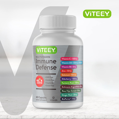 Viteey Multivitamínico Defensa Inmune 11-en-1 60 Cápsulas
