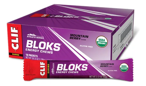 Energy Chews Clif Bloks Sabor A Bayas De Montaña, 50 G (18 U