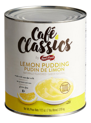 Pudín Limón Gluten Free 3.18kg Cafe Classics By Real Fresh