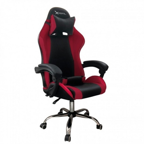 Silla De Escritorio Xzeal Xz05 Gamer Ergonómica Negra Y Roj