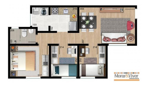 Imagem 2 de 15 de Apartamento Para Venda Em Curitiba, Santa Cândida, 3 Dormitórios, 1 Banheiro, 1 Vaga - Ctb19953_1-808646