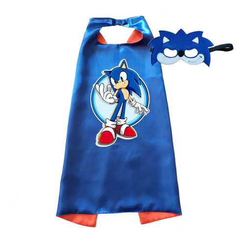 Capa Disfraz De Sonic El Erizo 3-7  Años Nueva Sega