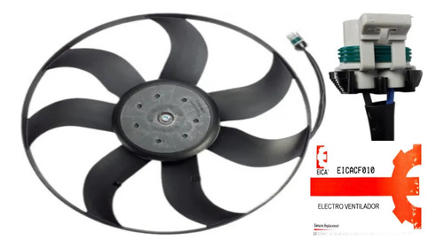 Electroventilador Vw Spacefox Crossfox Fox 2011-2014 2 Pines