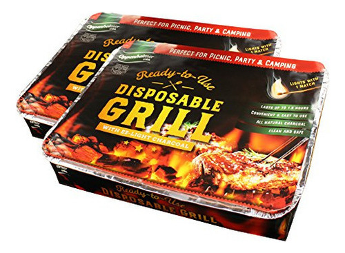 Oppenheimer Usa Parrilla De Carbón Desechable On-the-go Lis