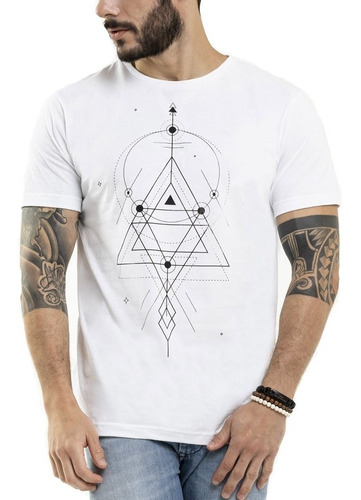 Camiseta Geometria Branca