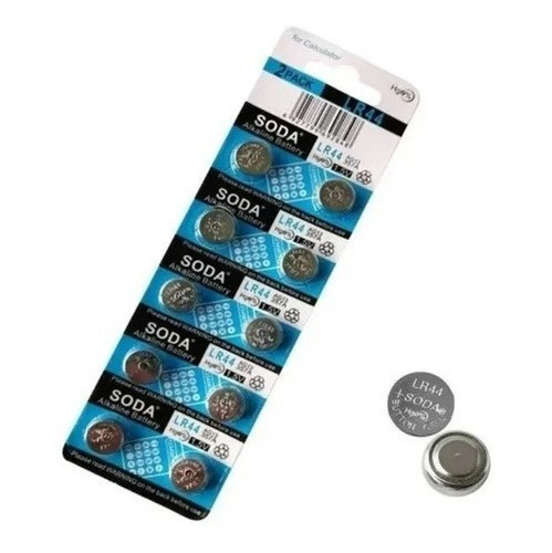 Blister 10 Pilas Boton Alcalinas Lr44 Ag13 1,5v Soda Bateria