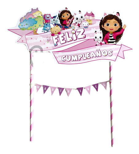 Topper Para Torta La Casa De Las Muñecas De Gabby Adorno