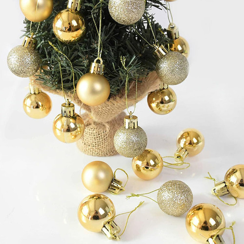 Xc Pacote De 100 Esferas De Natal Para Decoração De Árvore