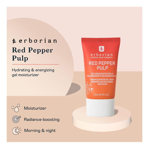Hidratante De Gel Con Pulpa De Pimiento Rojo Erboriano