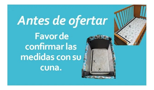 Colchon Para Cuna Corral De Bebe 80 X 140 X 10 Tela