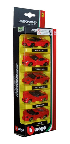 Ferrari Set X 5 Coleccion Burago 1/64 F50 Scuderia 599 Gto