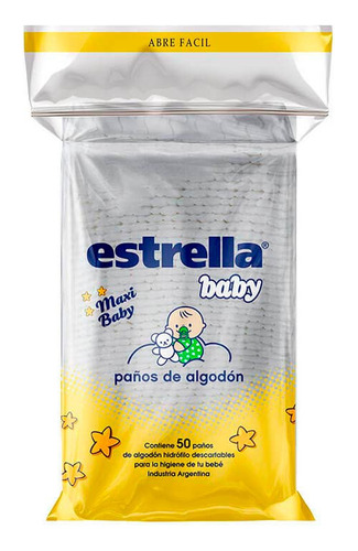 Paño  Maxi Baby 50 Un Estrella Algodones