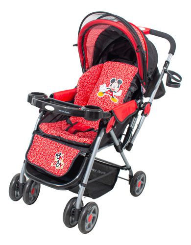 Coche Cuna Mickey Minnie Bebe Reforzado Rebatible Dencar Mca