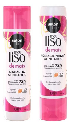 Kit Salon Line Liso Demais Antifrizz + Óleo Protetor Térmico