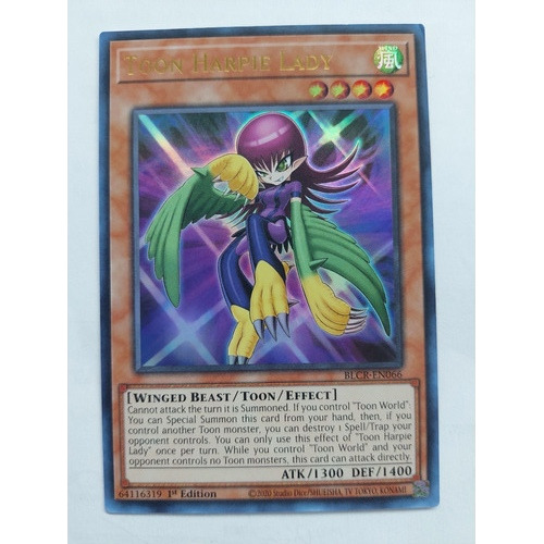 Toon Harpie Lady Blcr-en079 Ultra Rare Yugioh 