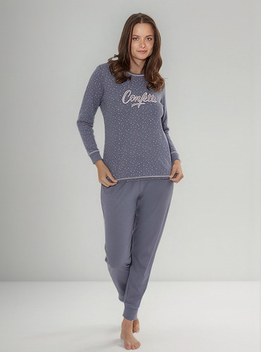 Beckil Cod. 1741 Pijama Estampado  Confetti  Algodón Grueso 