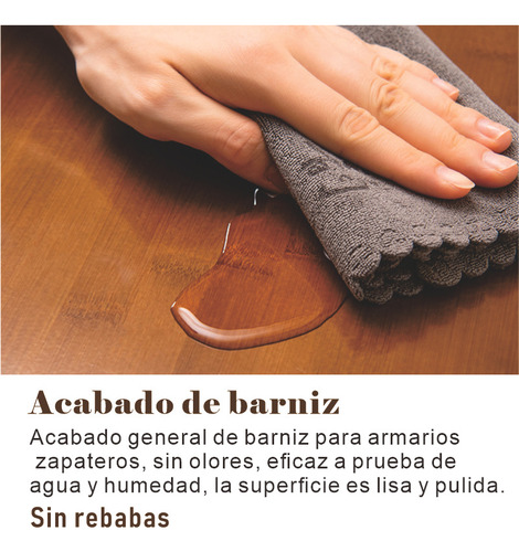 Multifuncional Zapatero Madera Modernos 3 Puertas 100cm Marrón