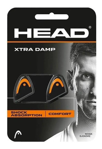 Antivibrador Head Xtra Damp con 02 unidades en negro y naranja