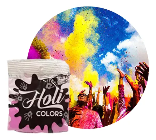 Polvo De Colores Holi X 5 Unidades Egresados Fiesta Carnaval