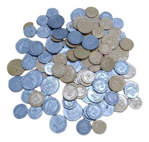 Monedas Didácticas 128 Pzs Monedas De Juguete Didactico