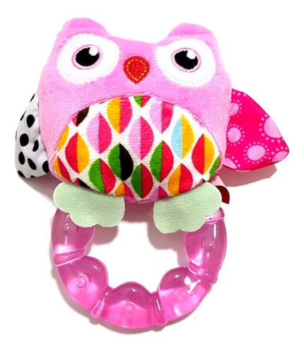 Imagen 1 de 1 de Peluche Sonajero Con Mordillo Búho Lechuza My Baby Toys