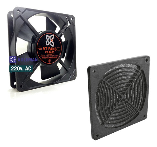 Turbina Fan Cooler 220v 120x120 X25mm Ruleman + Reja Con Fil