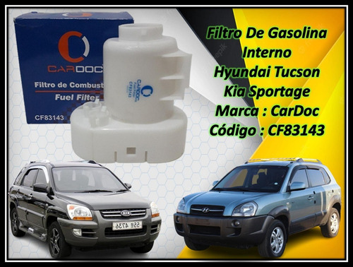 Filtro Gasolina Interno Kia Sportage 2.7 Hyundai Tucson 2.0