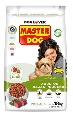 Master Dog Razas Pequeñas 18kg | Distribuidora Mdr