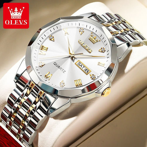 Reloj Analógico De Cuarzo Impermeable Para Hombre Olevs 9931