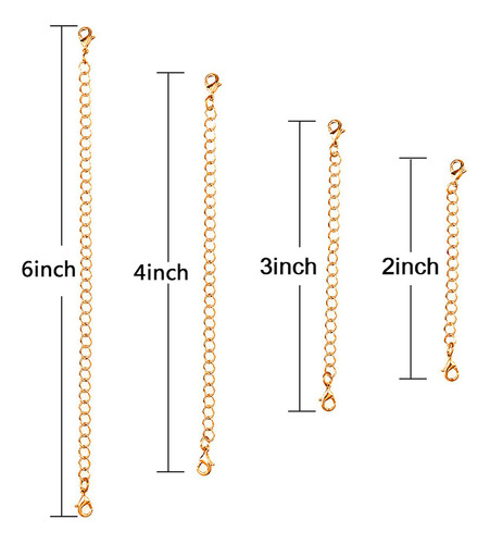 Juego De Cadenas Extensoras De Pulsera De Acero Inoxidable P