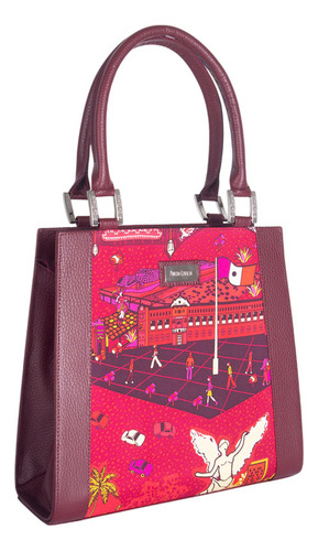 Bolsa Yaab Pineda Covalin Diseño Mi Ciudad Color Rojo