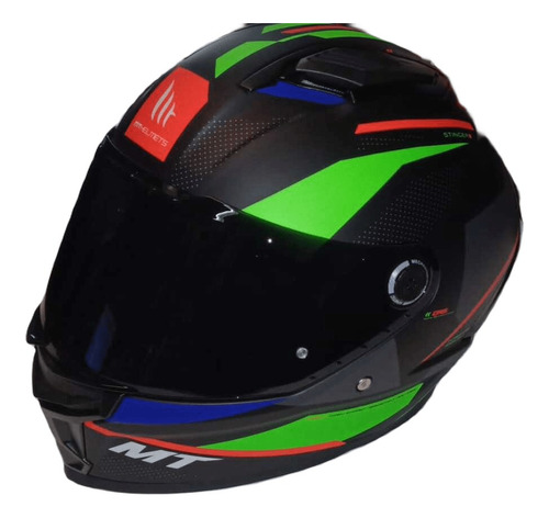 Casco Para Moto Mt Stonger B Cheste Verde Mate 