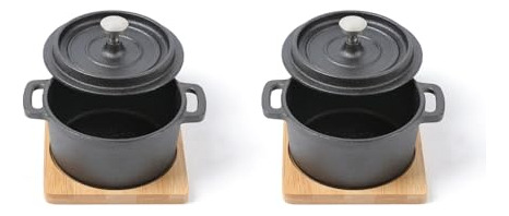 Sartén Hawok De Hierro Fundido Con Tapa, 270 Ml, 9,13 Oz/1,0