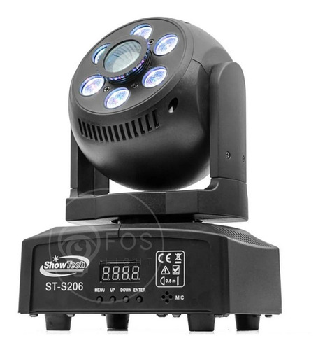 6x Mini Moving 2em1 88w Spot Led 40w Gobos + Wash 48w Dmx Dj